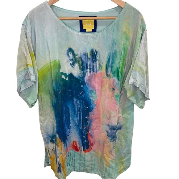 Anthropologie Dresses & Skirts - Anthropologie Maeve water color silk dress size M